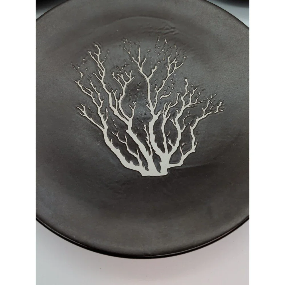 Z Gallerie Salad Plates Brown Coral Branches Set Of 3 Ocean Beach Salt Water